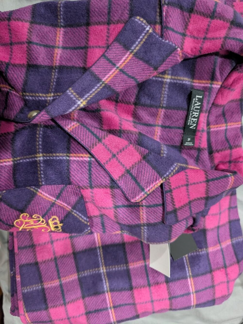 Ralph Lauren winter fleece pajama set xl